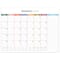 2026 Rainbow Blocks Large Desk Pad Monthly Blotter Calendar